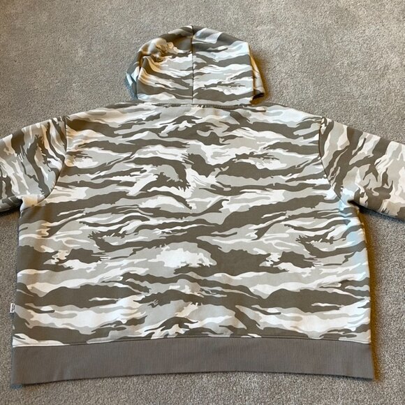 Puma Hoodie Womens XL Gray White Gold Camo Pullover Spellout Sweatshirt Cotton - Picture 10 of 13